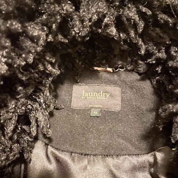 Laundry by Shelli Segal Womens Size 14 Faux Fur Jacket Coat - Picture 4 of 16